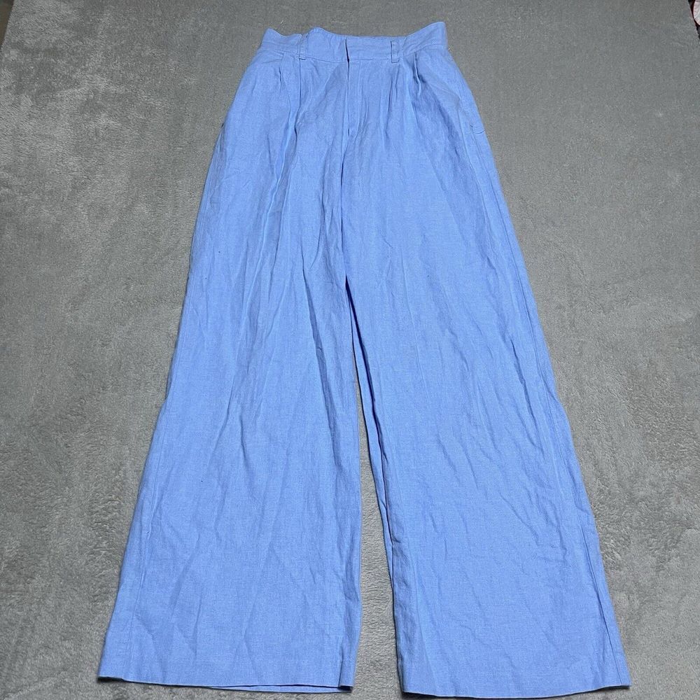 Abercrombie & Fitch Wide-Leg Pants in Periwinkle Blue